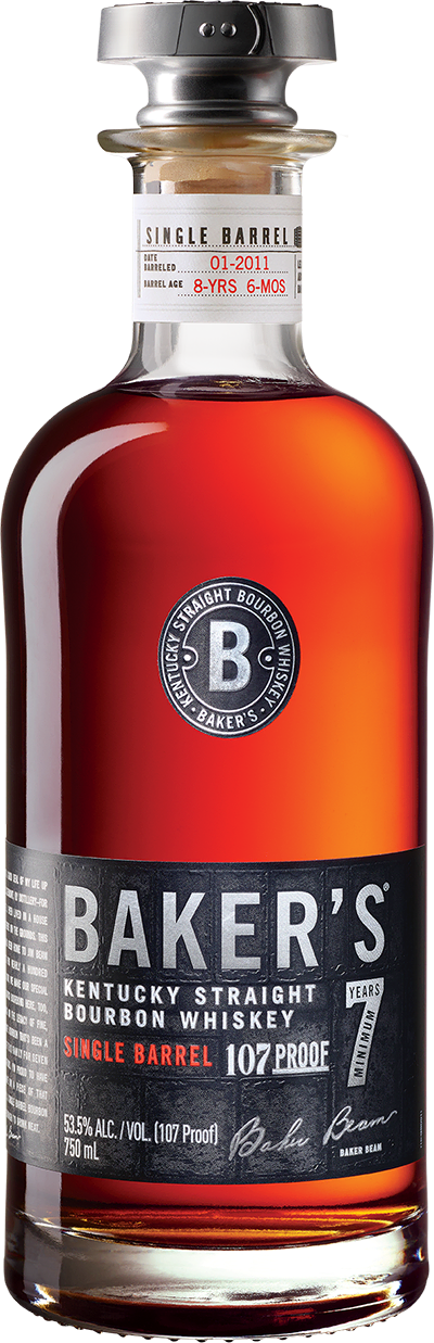 Bottle of Baker's Bourbon